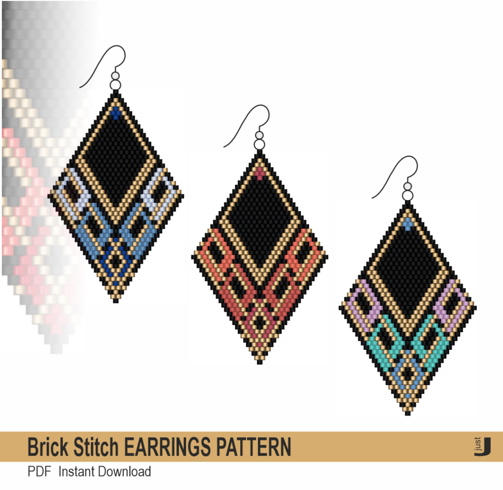 Brick Stitch Earrings Pattern